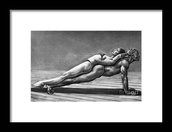I Got Your Back Framed Print featuring the drawing I Got Your Back #1 by Curtis James
