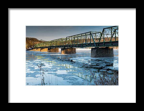 New Hope Framed Print featuring the photograph Ice Flow #1 by Scott Hafer