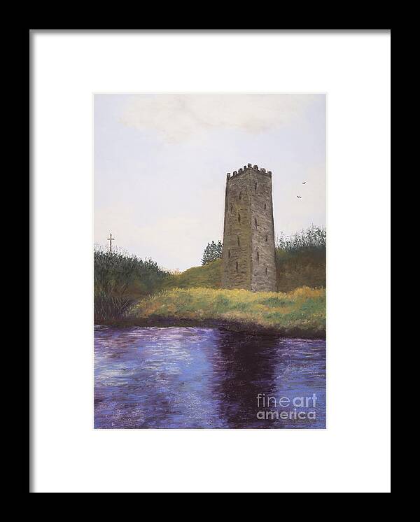 Tower Framed Print featuring the painting Irish Tower #1 by Ginny Neece