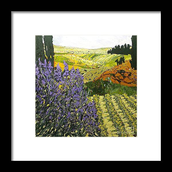 Landscape Framed Print featuring the painting It is Magic by Allan P Friedlander