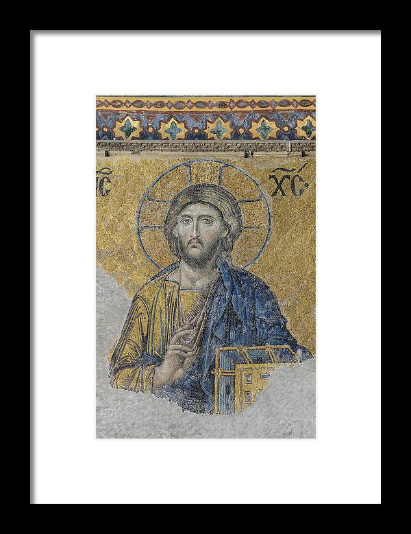 Ancient Framed Print featuring the photograph Jesus Christ in Istanbul Turkey #1 by Brandon Bourdages