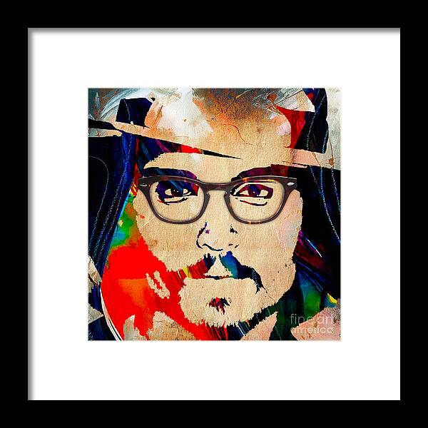 Johnny Depp Framed Print featuring the mixed media Johnny Depp Collection #1 by Marvin Blaine