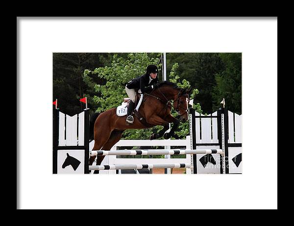 Equestrian Framed Print featuring the photograph Jumper99 #1 by Janice Byer