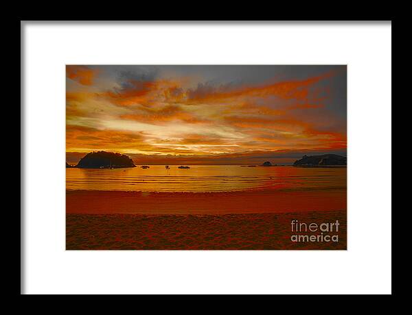 Kaiteriteri Framed Print featuring the photograph Kaiteriteri sunrise by Sheila Smart Fine Art Photography