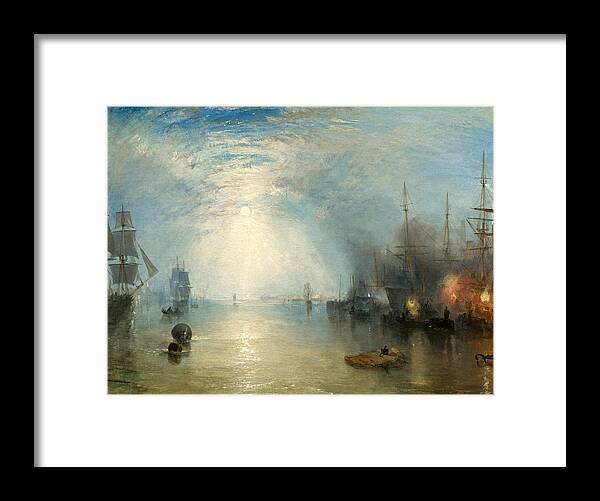 Joseph Mallord William Turner Framed Print featuring the painting Keelmen Heaving in Coals by Moonlight #1 by Joseph Mallord William Turner