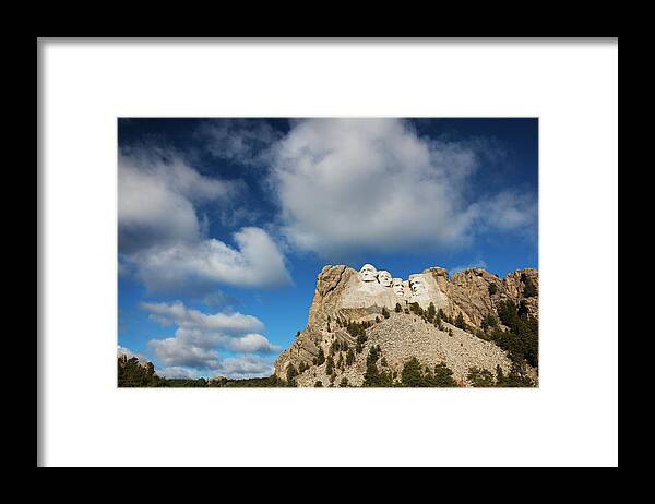 Mt Rushmore National Monument Framed Print featuring the photograph Keystone, South Dakota, Exterior View #1 by Walter Bibikow