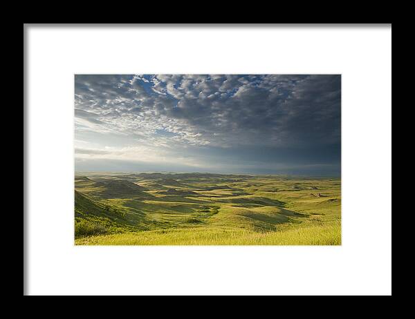 Horizon Framed Print featuring the photograph Killdeer Badlands In The East Block Of #1 by Dave Reede