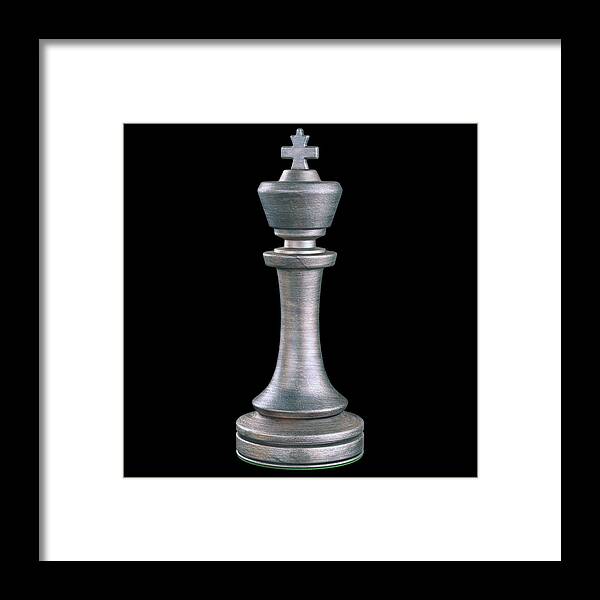 Artwork Framed Print featuring the photograph King Chess Piece #1 by Ktsdesign