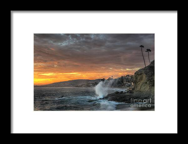 Laguna Framed Print featuring the photograph Laguna Beach Sunset #1 by Eddie Yerkish