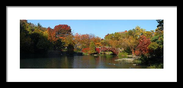 Lake Framed Print featuring the photograph Lake in Central Park #1 by Yue Wang