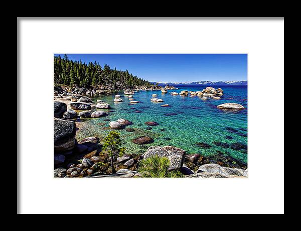 Blue Sky Framed Print featuring the photograph Lake Tahoe Waterscape #1 by Scott McGuire