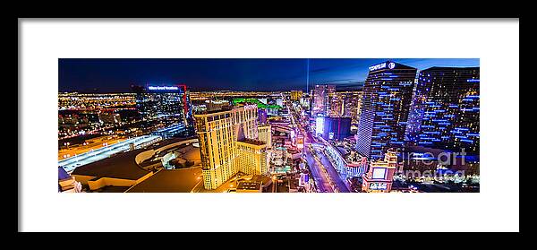 Bellagio Framed Print featuring the photograph Las Vegas Strip South View #1 by Aloha Art