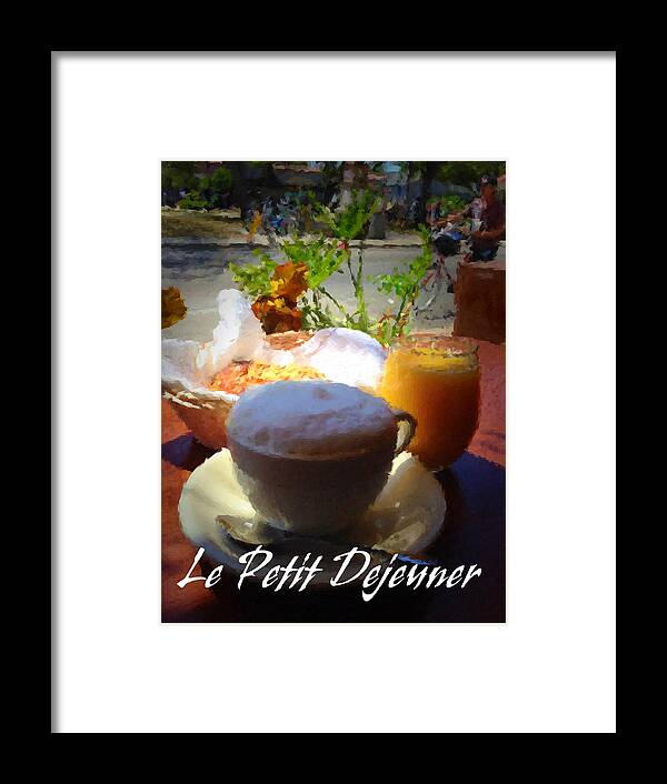 Breakfast Nook Framed Print featuring the photograph Le petit dejeuner #1 by Joseph Desiderio