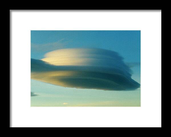 Cloud Framed Print featuring the photograph Lenticular Cloud #1 by John K. Davies/science Photo Library