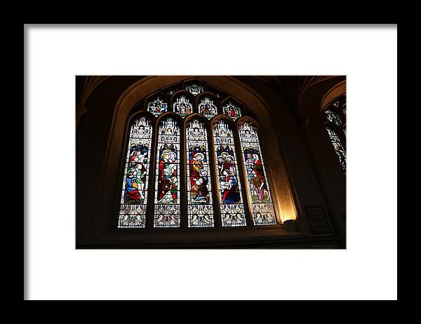 Stained Glass Framed Print featuring the photograph Let there be light #1 by Denise Cicchella