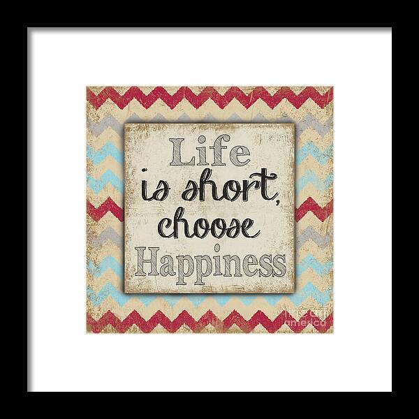 Digital Art Framed Print featuring the digital art Life is Short #2 by Jean Plout