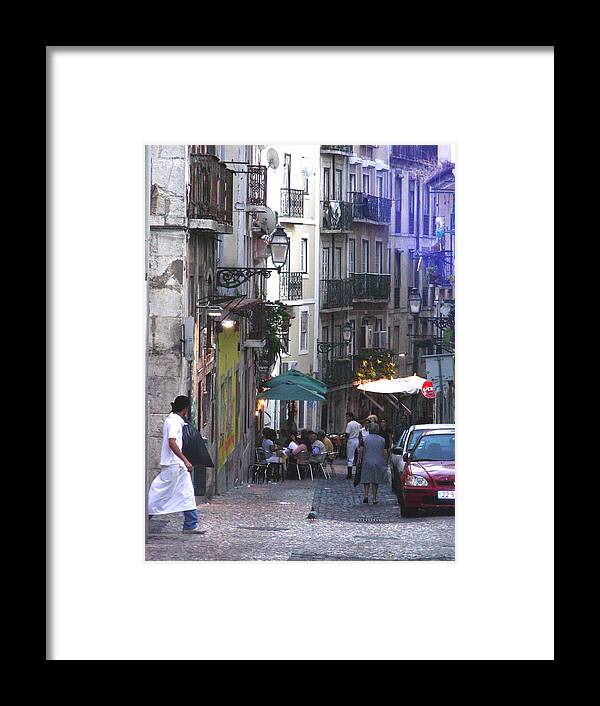 Lisbon Framed Print featuring the digital art Lisbon #1 by Jean Wolfrum