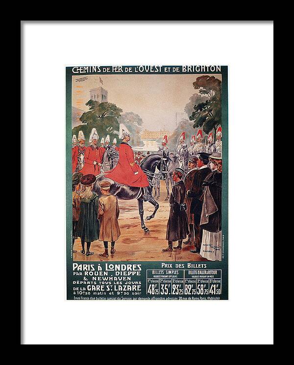 1908 Framed Print featuring the photograph London: Horse Guards #1 by Granger