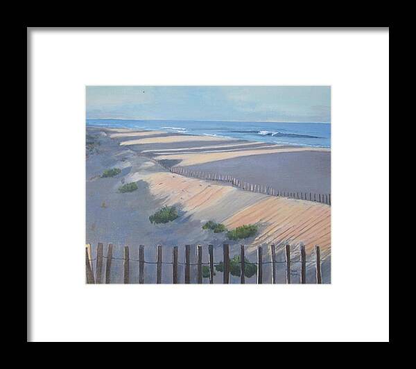 Sea Isle Framed Print featuring the painting Long Shadows by Paula Pagliughi