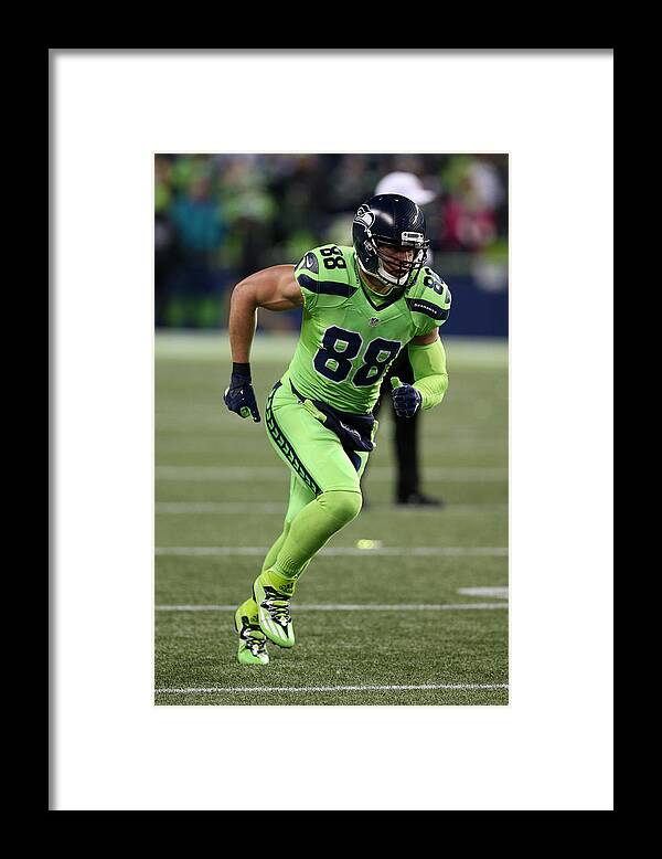 People Framed Print featuring the photograph Los Angeles Rams v Seattle Seahawks #1 by Rob Leiter