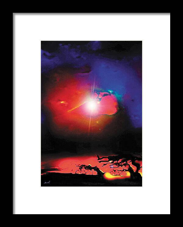 Psychedelic Framed Print featuring the painting Luminous Vibrate #1 by The Art of Marsha Charlebois