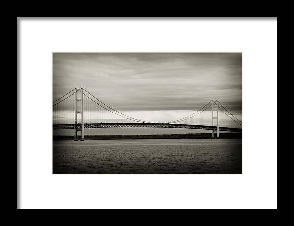 Hovind Framed Print featuring the photograph Mackinaw Bridge by Scott Hovind