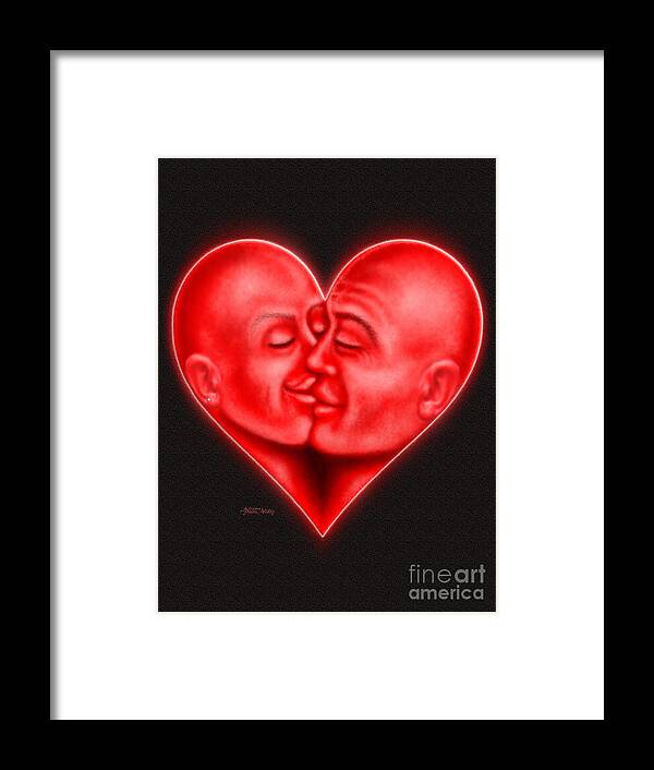 Love Framed Print featuring the digital art Mad Love #1 by Cristophers Dream Artistry