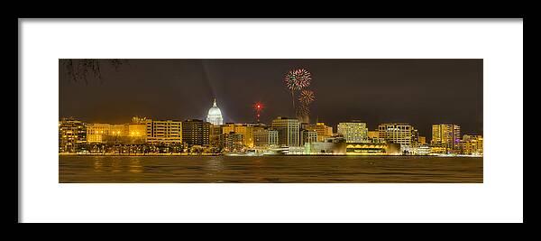 Capitol Framed Print featuring the photograph Madison New Years Eve by Steven Ralser