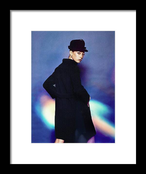 Fashion Framed Print featuring the photograph Marisa Berenson Wearing Jacques Tiffeau by Bert Stern