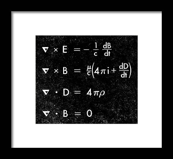 Electric Framed Print featuring the photograph Maxwell's Equations #1 by Science Photo Library