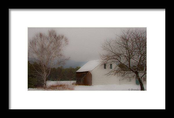 Barn Doors Framed Print featuring the photograph Melvin Village Barn #1 by Brenda Jacobs