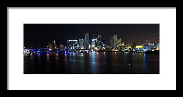 Architecture Framed Print featuring the photograph Miami Downtown Skyline by Raul Rodriguez