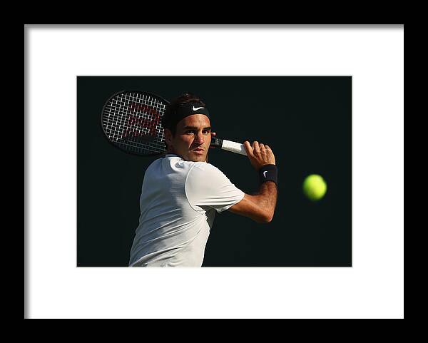 Tennis Framed Print featuring the photograph Miami Open 2018 - Day 6 #1 by Clive Brunskill