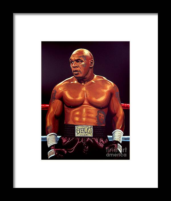 Mike Tyson Framed Print featuring the painting Mike Tyson by Paul Meijering