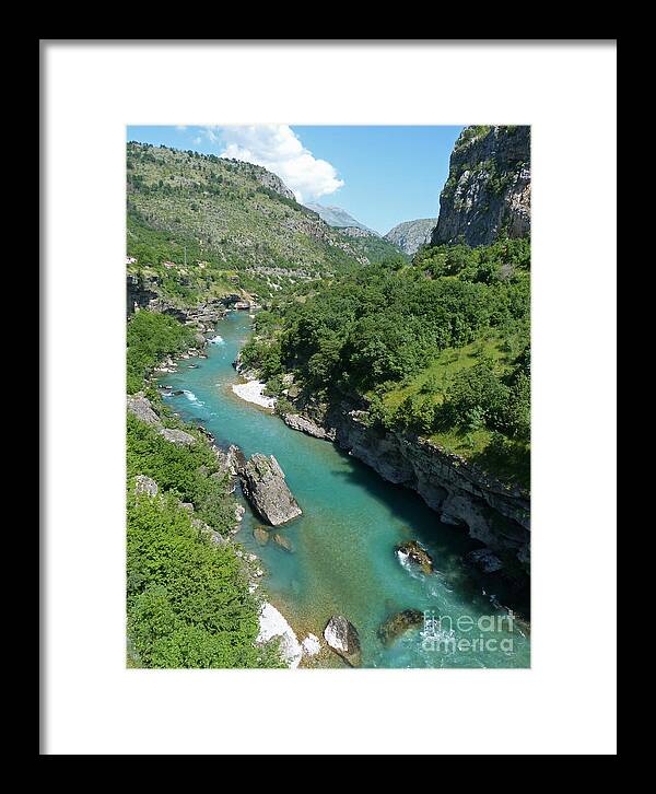 Moraca River Framed Print featuring the photograph Moraca River - Montenegro by Phil Banks