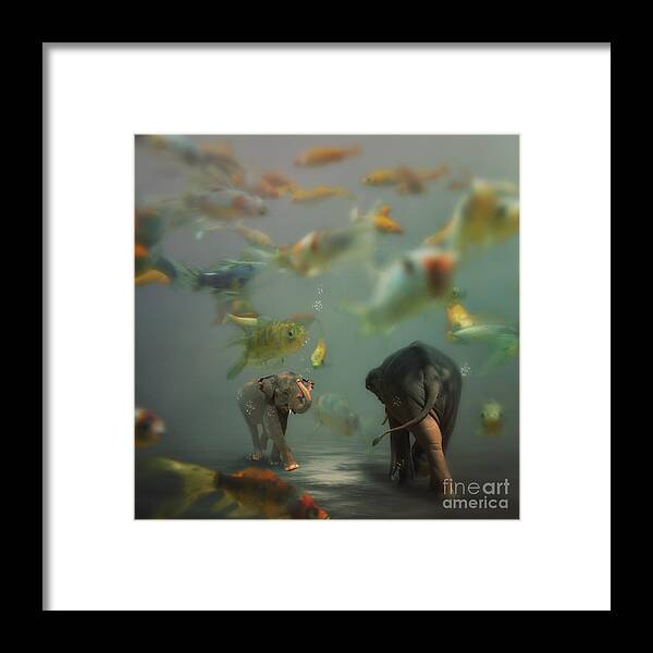 Elephant Framed Print featuring the photograph Mornin' by Martine Roch
