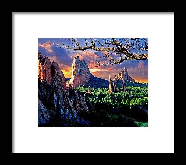 Colorado Springs Framed Print featuring the photograph Morning Light at the Garden of the Gods #1 by John Hoffman