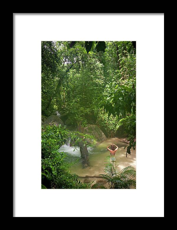 Scenics Framed Print featuring the photograph Mossman Gorge Daintree National Park #1 by Peter Adams
