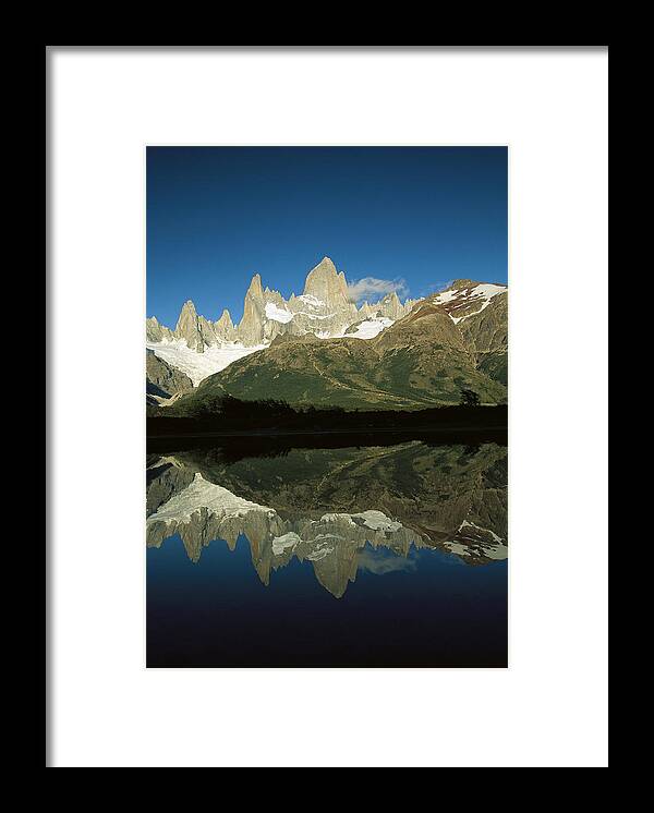 Feb0514 Framed Print featuring the photograph Mt Fitzroy At Dawn Patagonia #1 by Colin Monteath