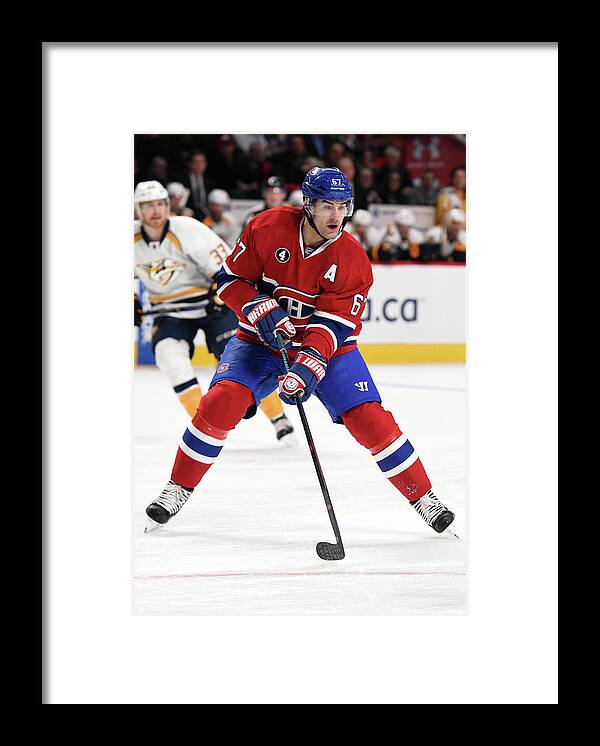 National Hockey League Framed Print featuring the photograph Nashville Predators V Montreal Canadiens #1 by Francois Lacasse