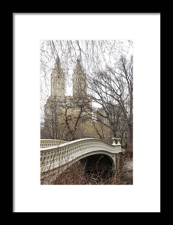 New York Framed Print featuring the photograph New York. Central Park. Bow Bridge by Marina Kojukhova