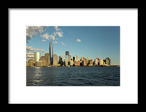 Downtown District Framed Print featuring the photograph New York City Skyline #1 by John Cardasis
