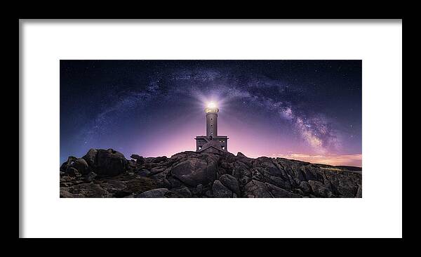 Lighthouse Framed Print featuring the photograph Night Watcher by Carlos F. Turienzo