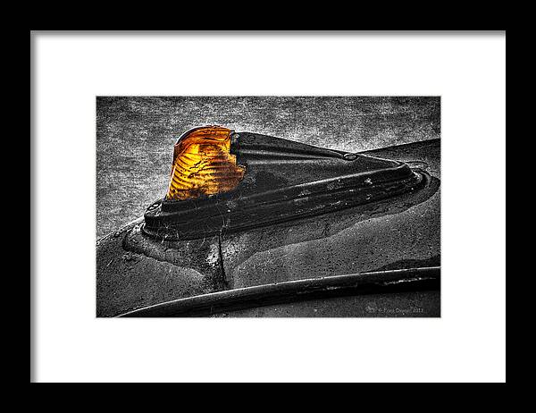 Truck Framed Print featuring the photograph Nobody's Truck Running Light #1 by Fred Denner