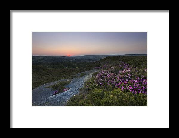 Norland Framed Print featuring the photograph Norland moor sunset #4 by Chris Smith