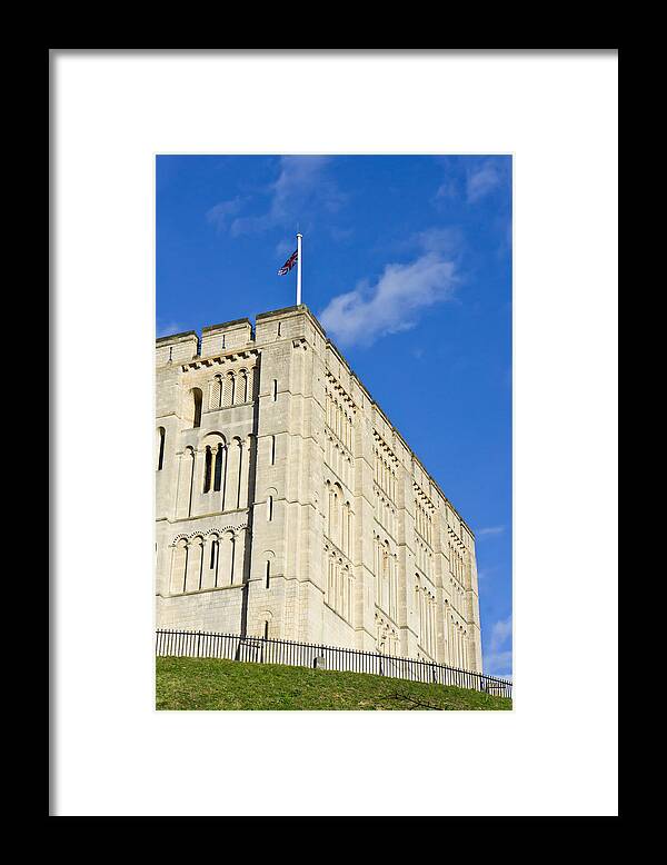 Ancient Framed Print featuring the photograph Norwich Castle #1 by Tom Gowanlock