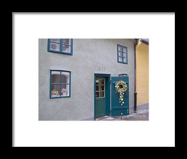 Prague Framed Print featuring the photograph Number 17 Golden Lane by Ann Horn