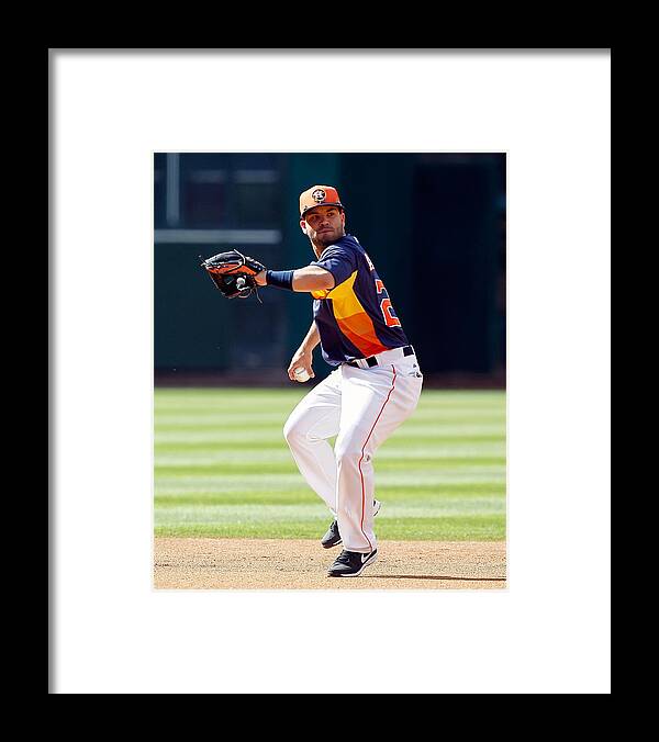 American League Baseball Framed Print featuring the photograph Oakland Athletics V Houston Astros by Bob Levey