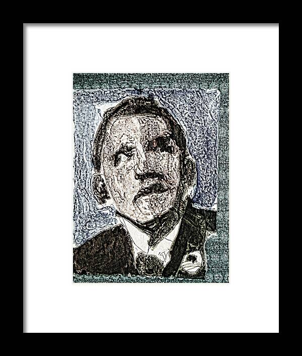 Obama Framed Print featuring the photograph Obama #1 by Robert Rhoads