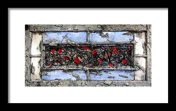 Vines Framed Print featuring the mixed media Old Window by Christopher Schranck